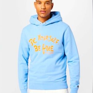 Scotch & Soda Felpa Artwork Be Yourself Be Free Hoodie, NWT